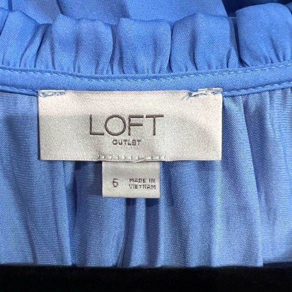 Loft Outlet Light Blue Long Sleeve Dress - Picture 2 of 9